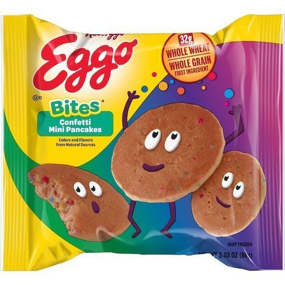 Kelloggs Eggo Bites Mini Pancakes Confetti by Kellogg's Special K – 3.03 Ounce (Pack of 72), Pack of 72