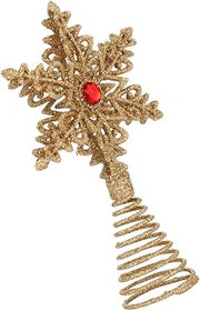 2pcs Golden Star Christmas Tree Topper Iron Lightweight Universal Size