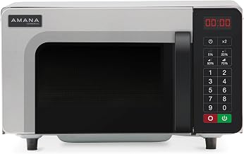 1000 Watt Heavy-Duty Countertop Commercial Microwave Oven with Push Button Controls for Restaurant Buffet Catering | 0.8 Cu. Ft by AMANA – 0.8 cubic_feet, Glass, Model RMS10TSA