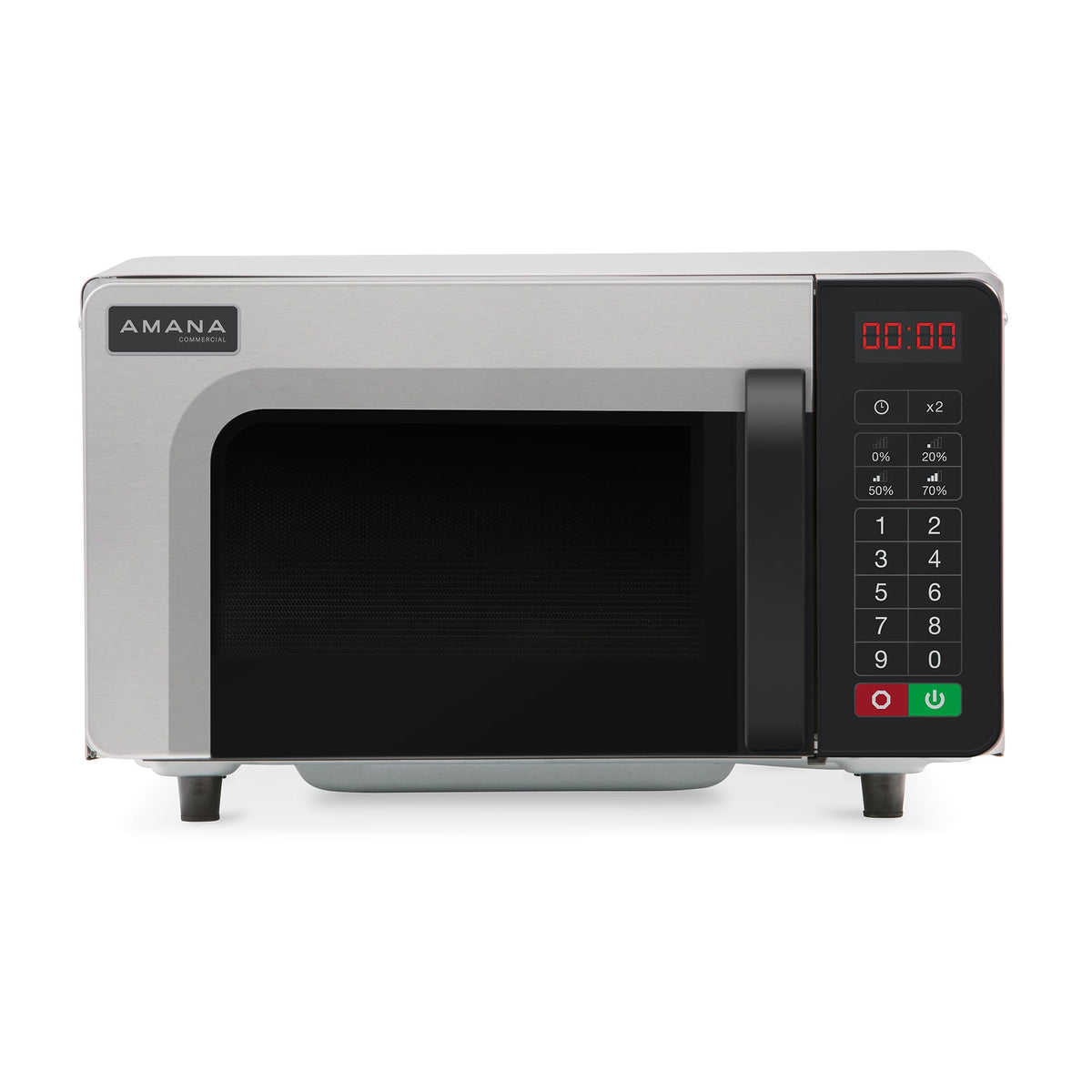 1000 Watt Heavy-Duty Countertop Commercial Microwave Oven with Push Button Controls for Restaurant Buffet Catering | 0.8 Cu. Ft by AMANA – 0.8 cubic_feet, Glass, Model RMS10TSA