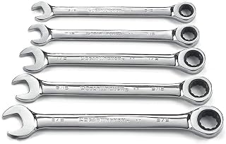 GEARWRENCH 5 Pc. 12 Pt. Ratcheting Combination Wrench Set, SAE - 93005