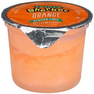 Luigis Orange Sherbet Cup by J and J Snack Foods – 4 ounces, Pack of 96