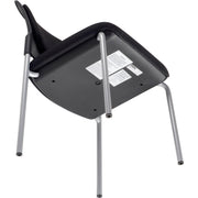 Stacking Chair by Global Industrial – 20.5 x 24 x 34.29 inches, Plastic, Grey, Model NEW240220BK