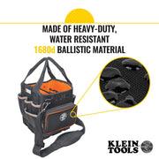 KLEIN TOOLS 10-Inch Tote / Black/Orange / 1 Tool Bags