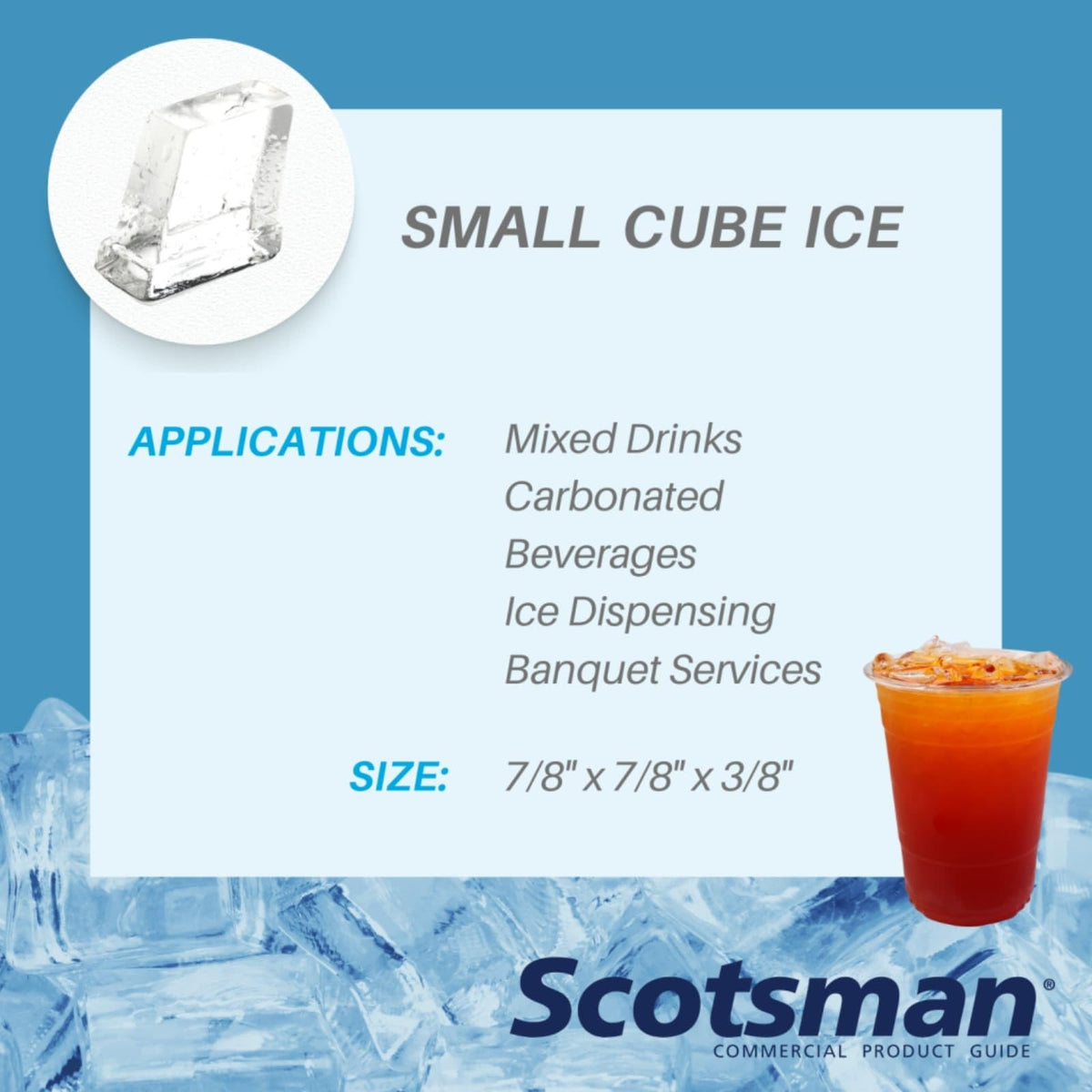 Prodigy Elite Small Cube 30" Ice Maker - 476 lb/Day by Scotsman – 476 lb / Day - No Storage - 208V, 0.0 pounds, Model MC0530SAX-32
