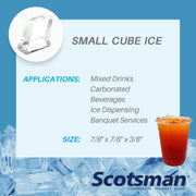 Prodigy Elite Small Cube 22" Ice Maker - 734 lb/Day by Scotsman – 734 lb / Day - No Storage, 0.0 pounds, Model MC0722SAX-32