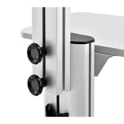 Mobile Height Adjustable Desktop Computer Workstation - 1 Each by Global Industrial – Steel/Aluminum, Silver, Model 670063