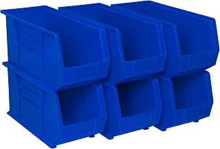 Akro-Mils 30265 AkroBins Plastic Storage Bins, 18"x8.25"x9", Blue, 6-Pack