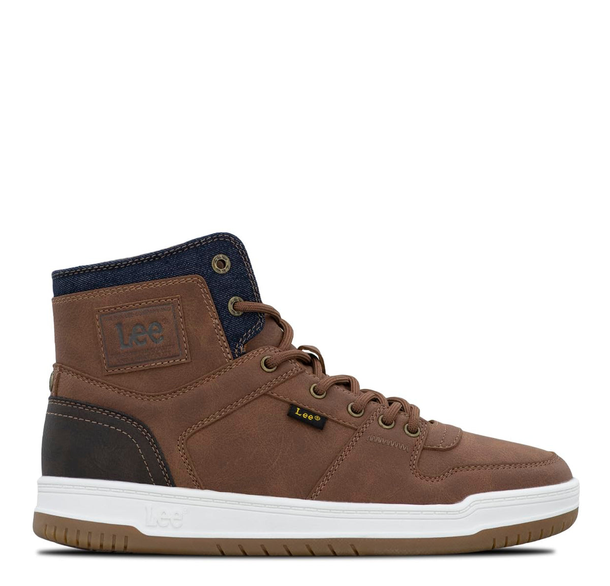 Kid's Daybreaker High-Top Retro Sneaker by Lee – British Tan/Chocolate, Model GP00057-2516
