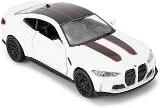 RMZ City Pull Back Vehicles,1/36 Scale BMW M4 CSL Diecast Model Cars,BMW M4 Toy Cars,Cars Gifts for Boys Girls (White)