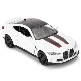 Pull Back Vehicles by RMZ City – 2 inches (W) x 4.5 inches (L) x 1.5 inches (H), Metal, White, Model 554069