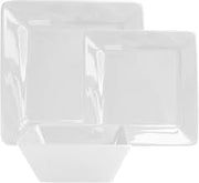 American Atelier Kingsley Square Dinnerware Set, 12-Piece, White