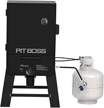 PIT BOSS 3-Series Propane Gas Vertical Smoker with HVR Controller and Wood Chip Tray, 983-Sq. In. 4-Rack Cooking Space, 100°F to 300°F Temperature Range, Black