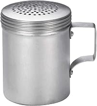 Tablecraft H158 Dredge, 10 oz., 2-3/5" Dia. x 3-1/2"H, with Handle, Aluminum, 12 Each per case