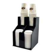 2 Tiers 2 Stacks Cup & Lid Organizer by Winco – 2 Tiers, Acrylonitrile Butadiene Styrene, Black, Model CLO-2D