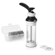 OXO Cookie Press Set with 12 Disks, Black