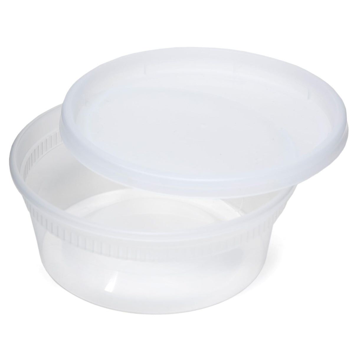 Pactiv Delitainer Polypropylene Premium Round Food Container Clear by Newspring – 8 oz, 8.0 ounces, Polypropylene, Clear, Pack of 3
