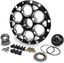 Weld Racing Wheel Hub, Front, Passenger Side, Direct Mount Ultra Hub, 13 in / 15 in Full Center, No Rotor Mount, Aluminum, Black Anodize, Straight Spindle, Kit