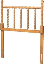 Baxton Studio Edaline Bamboo Motif Headboard Crafted Wood Panel Twin Oak Brown