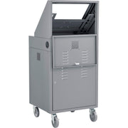 Mobile LCD Console Computer Cabinet for 21" Diagonal by Global Industrial – 24.5 inches x 55.5 inches x 22.5 inches, Alloy Steel, Grey, Model 273115GY
