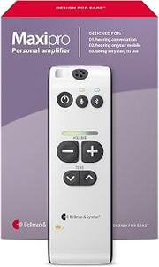 Bellman & Symfon Maxi Pro Bluetooth Hearing Amplifier – Amplified Conversations and Mobile | Includes Headphones and Earbuds, Rechargeable, Delivers Clear Sound, Personal Sound Amplification Device.