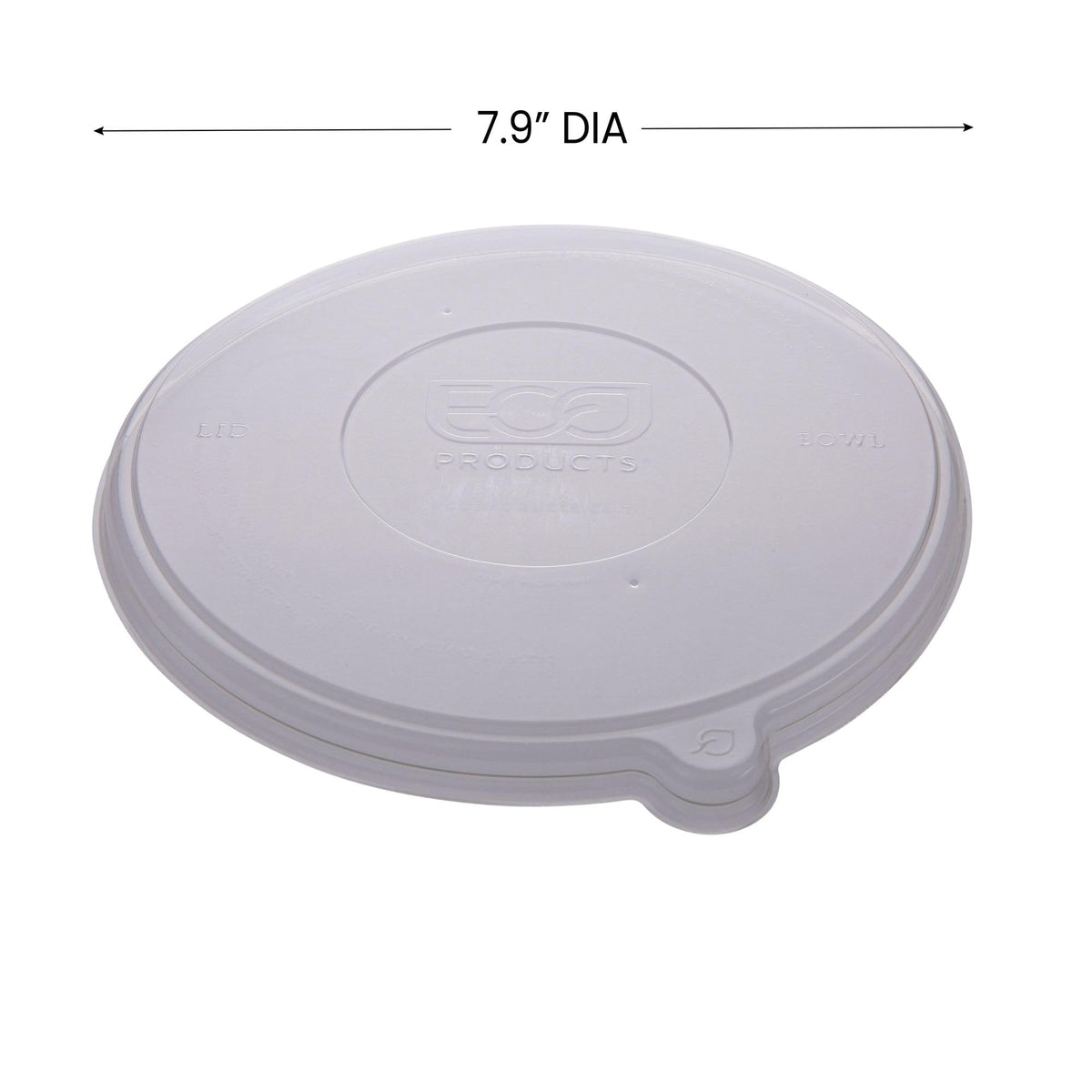 Eco-Products Recycled Flat Bowl Lids by ECO PRODUCTS – 100% Recycled Lid for All coupe and Noodle bowls, 710.0 milliliters, Recycled Plastic, Clear, Pack of 400