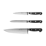 Classic Precision Razor-Sharp 3-Piece Kitchen Knife Set by HENCKELS – 3-pc, German Stainless Steel, Black, Pack of 3, Model 17050-003