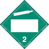 Labelmaster ZEZ3B Non-Flammable Gas Hazmat Placard, Blank, E-Z Removable Vinyl (Pack of 25)