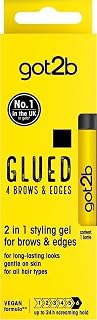 Got2B Glued for Brows & Edges 2 in 1 Wand Eyebrow Gel, 72hr Hold, No White Residue or Stickness, Vegan, Silicone Free, Alcohol Free, 16 ml