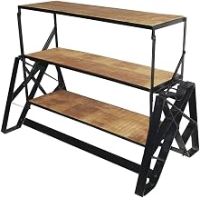 Display Fixture 3-in-1 Industrial Black Iron Convertible Shelf - 44"W x 24"D x 31"H