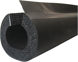 K-Flex 6RXLO100200 NBR/PVC Insul-Lock DS Tube with PVC Overlap Tape, 2" Nominal Insulation ID, 6' Length, 1" Wall Thickness, Black (Pack of 7)
