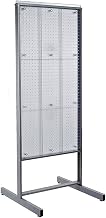 Azar Displays 700272-CLR TWO-SIDED METAL FRAME PEGBOARD FLOOR DISPLAY. PANEL SIZE: 24"W X 48"H (CLEAR ONLY)