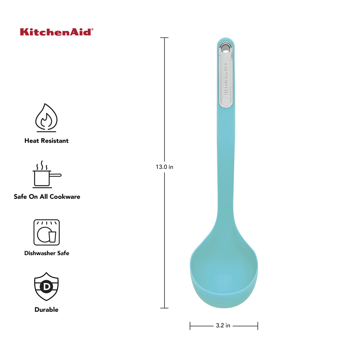KitchenAid 13 inches / Aqua Sky / Traditional Soup Ladles