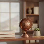 Spherical Alloy Globe Ornament by Generic – 3.15 x 3.15 x 4.72 in, Alloy, Red, Model O2026I08A18Z191031PKHBZ2