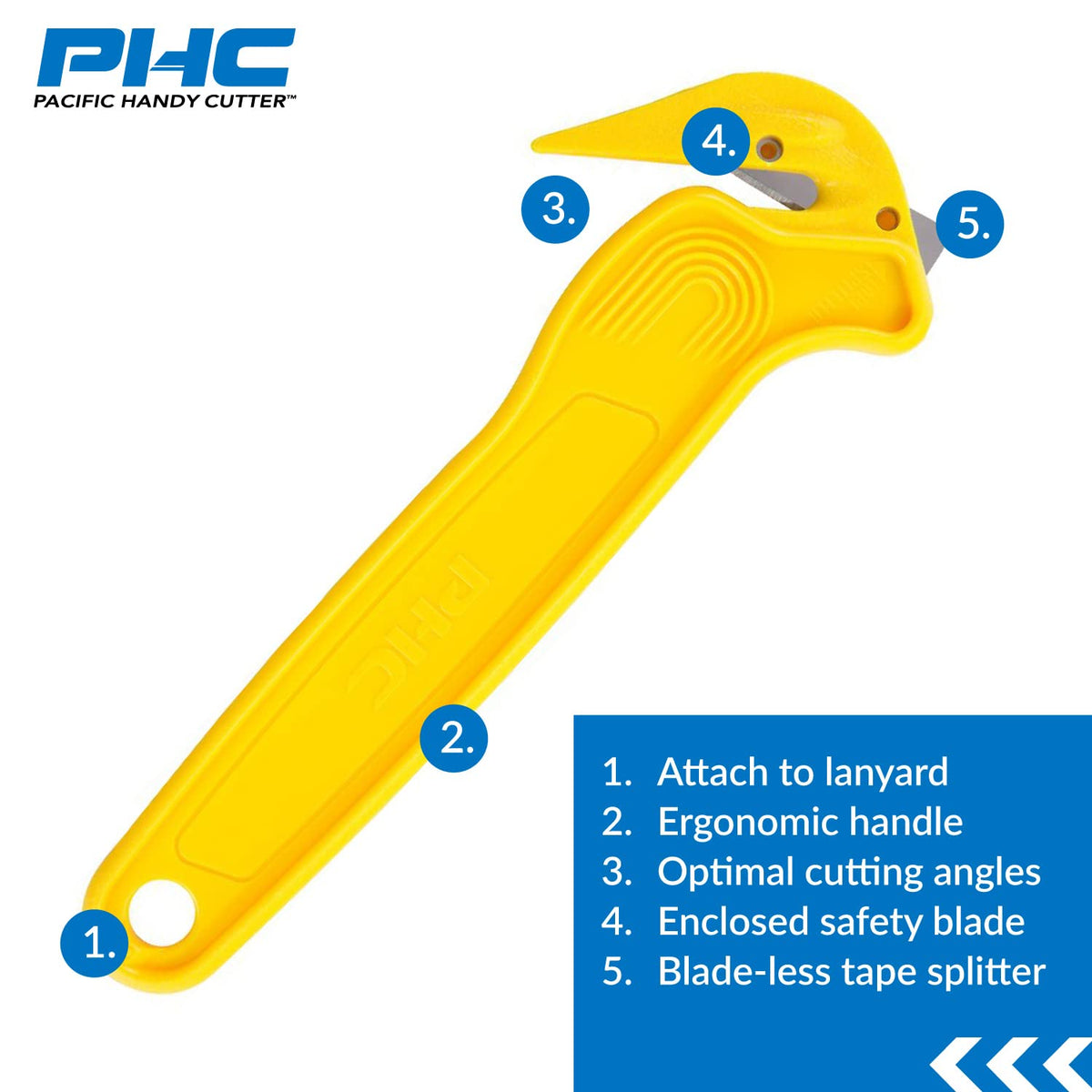 PHC Pacific Disposable Film Cutter by Pacific Handy Cutter – Each, Plastic, Yellow, Model DFC364