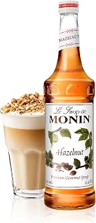 Monin Hazelnut Syrup for Drinks - Gluten Free - 750 ml / 25.4 fl oz
