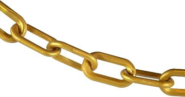 Mr. Chain Plastic Barrier Chain, Gold, 100 ft Length (50009-100)
