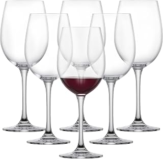 Schott Zwiesel Classico Red Wine Glass (Set of 6), Crystal Glasses for Red Wine or Water, Dishwasher-Safe Tritan Wine Glasses, Made in Germany (18 Ounce)