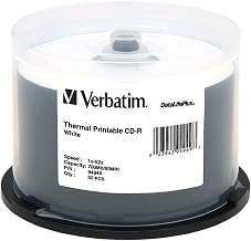 Verbatim 700 MB X DataLifePlus White Thermal Printable Recordable Disc CD-R, 50 – Disc Spindle 94949 [parallel import goods]