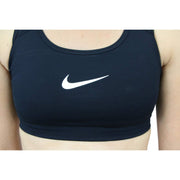 Women's Medium Support Swoosh Training Bra (Black by Nike – Medium, Polyester Blend, Black/White, Model 842398-010