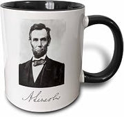 mug_5319_4 Abraham Lincoln - Two Tone Black Mug, Multicolored, 11 oz