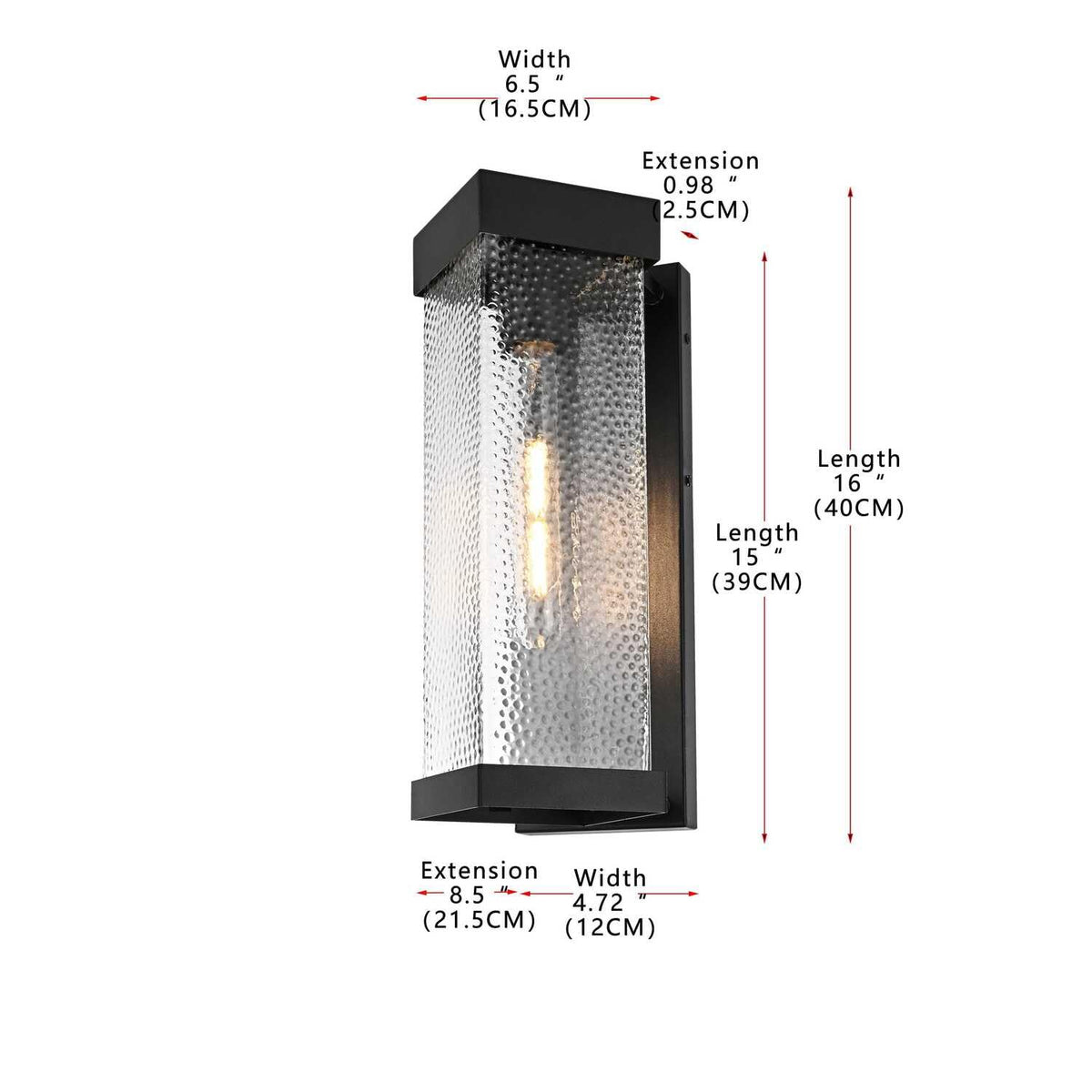 Swain One Light Outdoor Wall Sconce Black by Lighting Design – Iron, Black