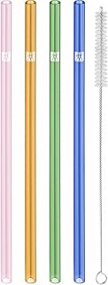 ZWILLING Sorrento 5-pc Straight Glass Straw Set - Multi Color