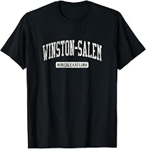 Winston-Salem NC Vintage Athletic Sports Design JG3 T-Shirt