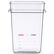 Polycarbonate Square Food Container by Araven – 4.09 cubic_feet, Polycarbonate (PC), Clear, Pack of 6, Model 91906