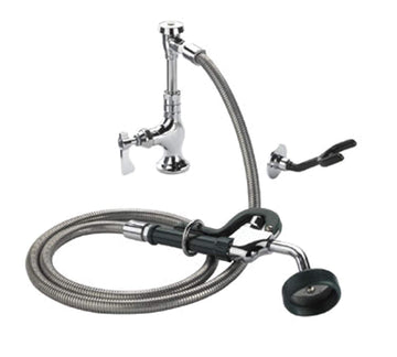 Single Deck Mount Utility Spray by Krowne – 13"L x 26"W x 4"H, Brass, Model 19-203L