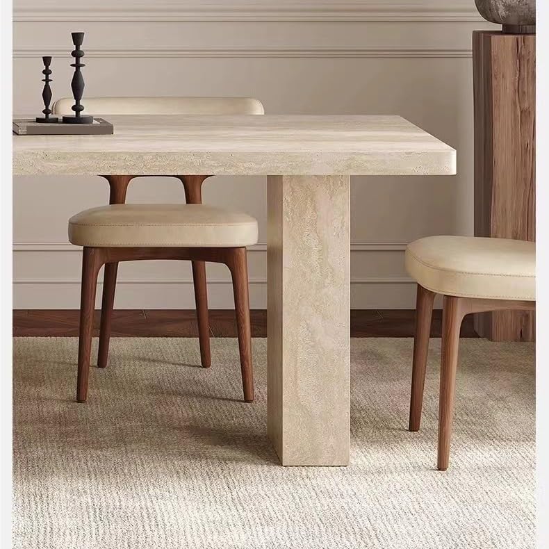 Mesa De Jantar Rock Plate Dining Table Modern Simple Rectangular Home Small Apartment Diner Table by JOYNOW – 200x90x75CM, One Color, Model 8524