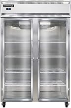 2FS-SA-GD Two Section Reach In Glass Door Freezer, Shallow Depth & Stainless Exterior