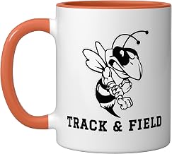 Bloomfield High School Cardinals Track & Field Ceramic Mug, Orange/White, 11oz