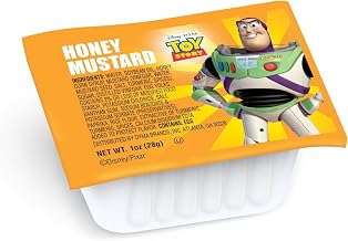 Disney Honey Mustard Sauce Cups - Featuring Buzz Lightyear from Toy Story, Perfect for Lunch Boxes, Great for Dipping - 100 Count, 1oz Servings
